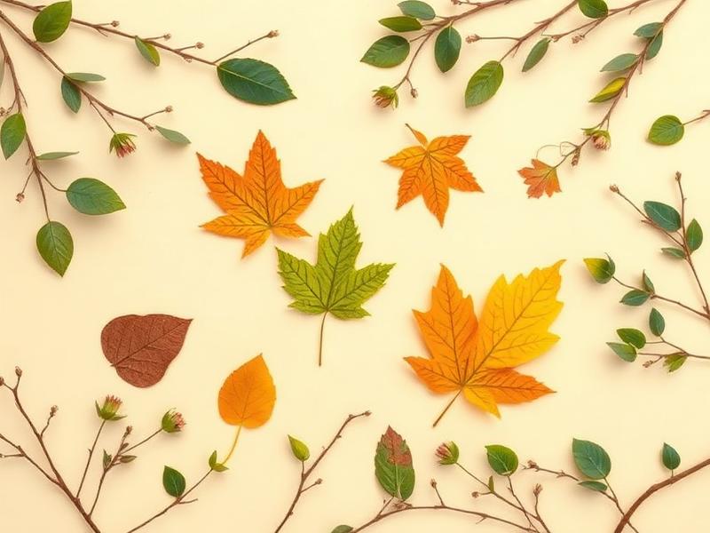 Leaves, twigs and natural materials laid out for a children's sensory activity